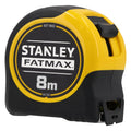 Stanley FatMax 8m Wide Blade Tape Measure, Stainless Steel, Magnetic Tip, Lockable, Belt Clip