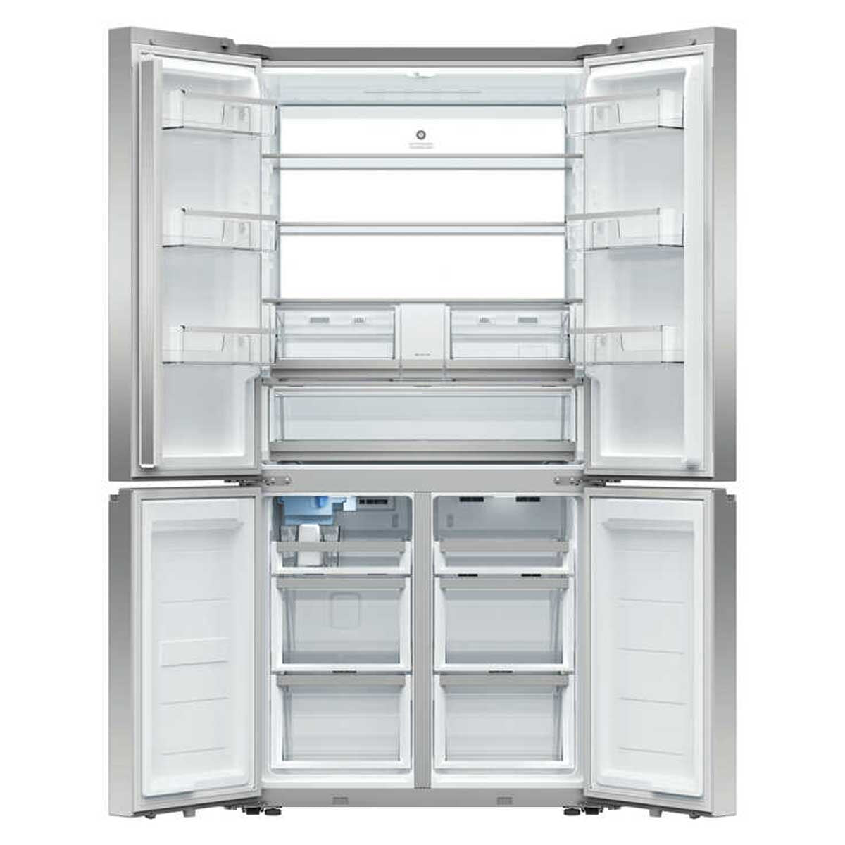 Fisher & Paykel Series 7 690L Quad Door Fridge - Stainless Steel - Ice and Water - RF730QNUVX1