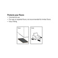 Surface Gard 200 x 150mm Brown Rectangle Plastic Furniture Slide Glide - 4 Pack