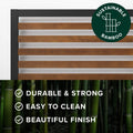 Zinus Kai King Single Bed Frame - Black Metal Frame With Bamboo Headboard - AU-FBOBH2ZC-35B