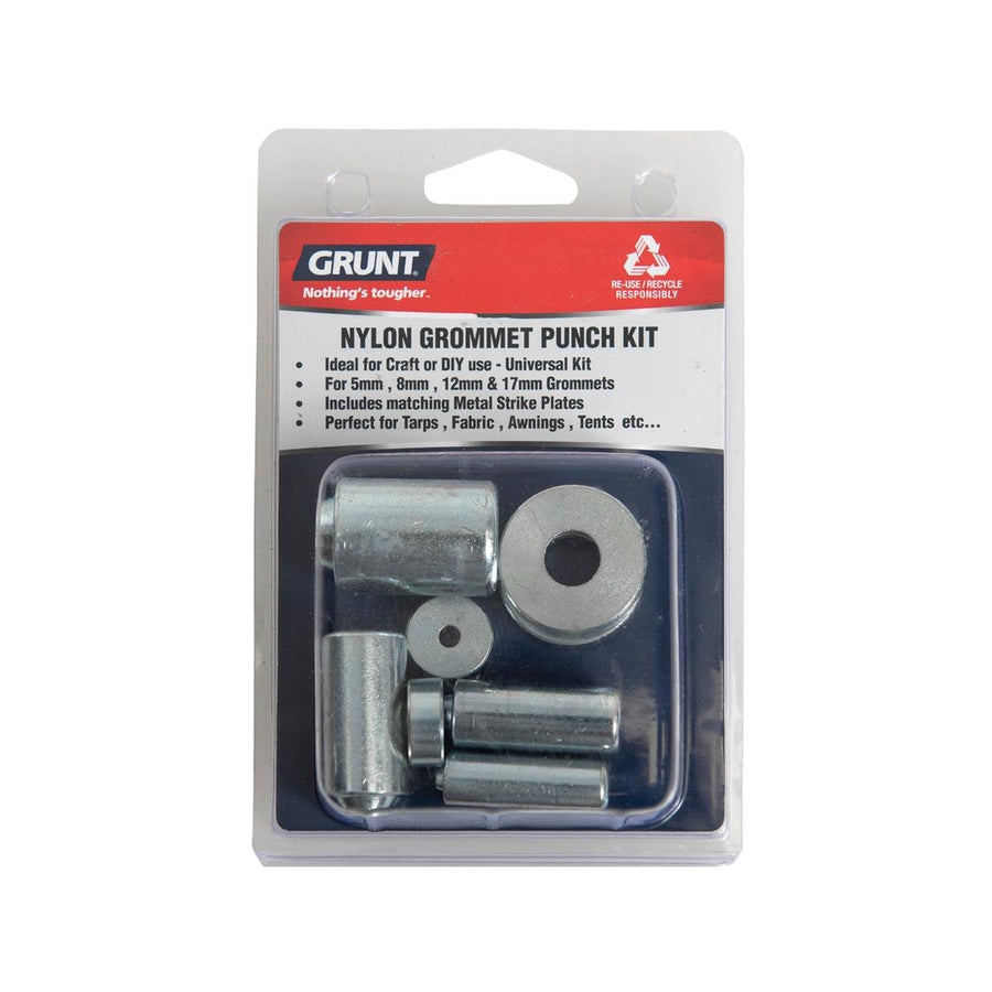 Grunt Grommet Punch Tool Kit - Nylon - 4 Sizes - Durable - Craft Use - SuperSaverAU - view 1