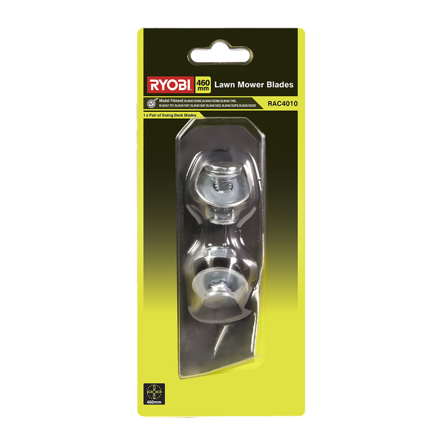 Ryobi Lawn Mower Blades - 2 Pack - Steel - Swing Back - SuperSaverAU - view 1