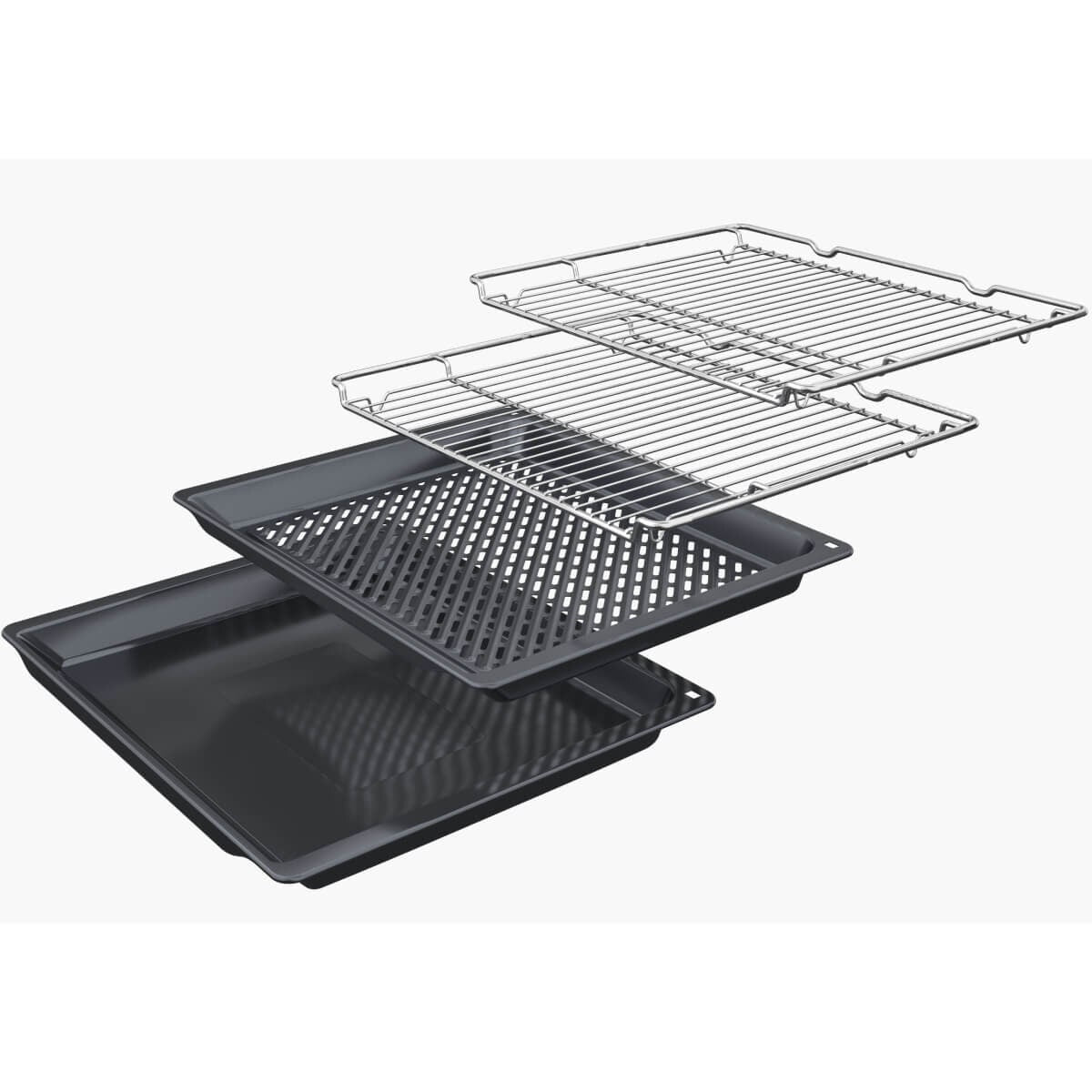 Bosch Series 8 60cm Black Pyrolytic Oven - 71L - Air Fry and Home Connect - HBG7741B1A