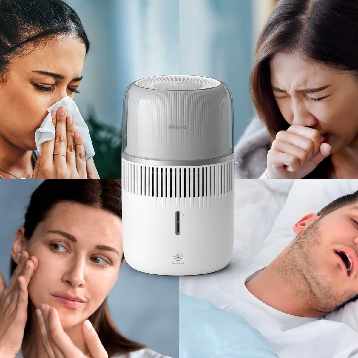 Philips 5000 Series Evaporative Air Humidifier 4.5L - Covers 56m2, NanoCloud, 37-Hour Run - HU5710-00