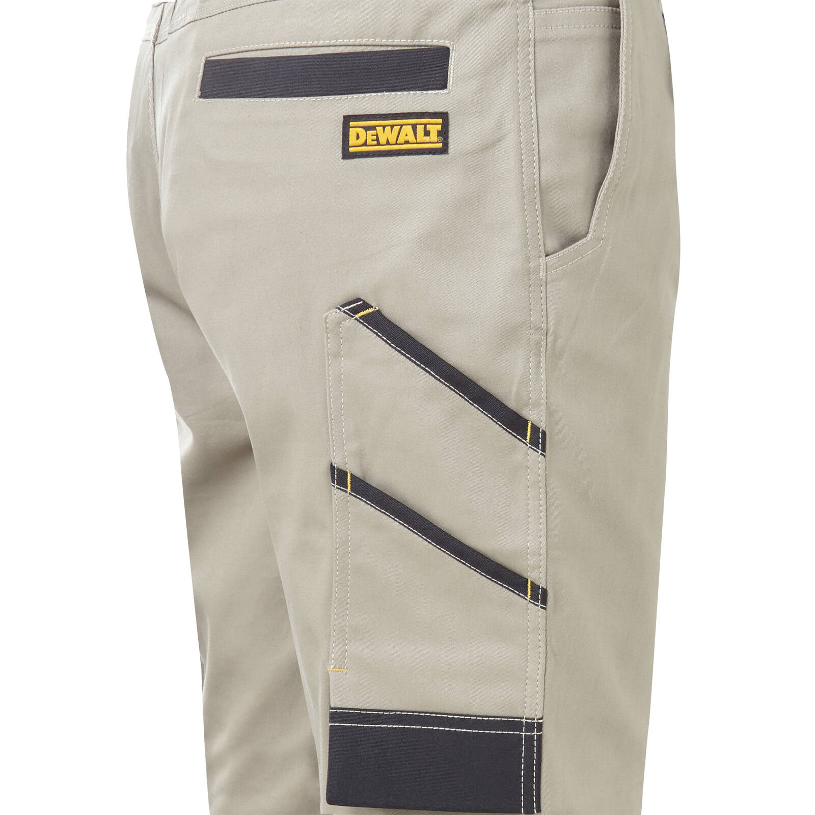 DeWALT Acoma PROStretch Work Trousers - Khaki, Size 40, 97% Cotton Stretch