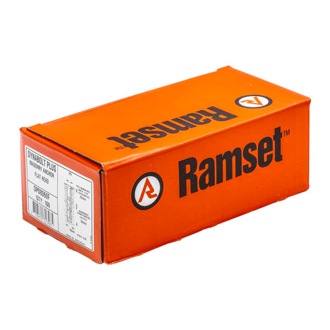 Ramset DynaBolt Plus 8 x 60mm Countersunk Masonry Anchor 100 Pack - Gold Passivated