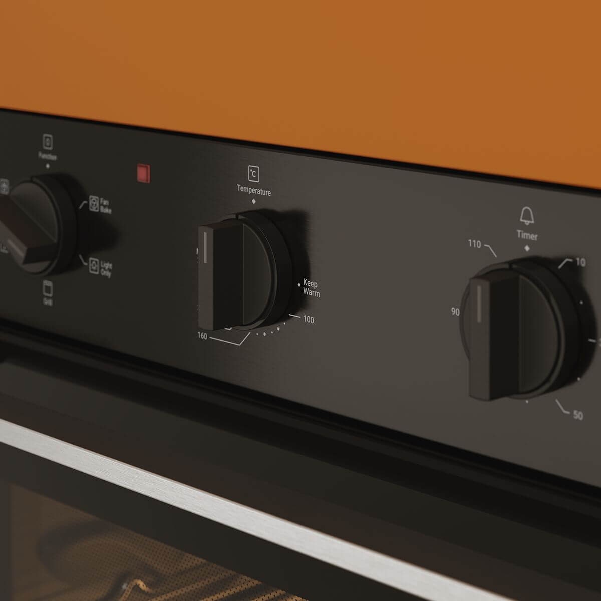 Chef 60cm electric oven 80L - matte black, triple-glazed door, 10A plug-in - CVE6312DC
