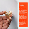 Taskmaster 34mm Brushed Brass Round Cabinet Knobs - 4 Pack, with Screws