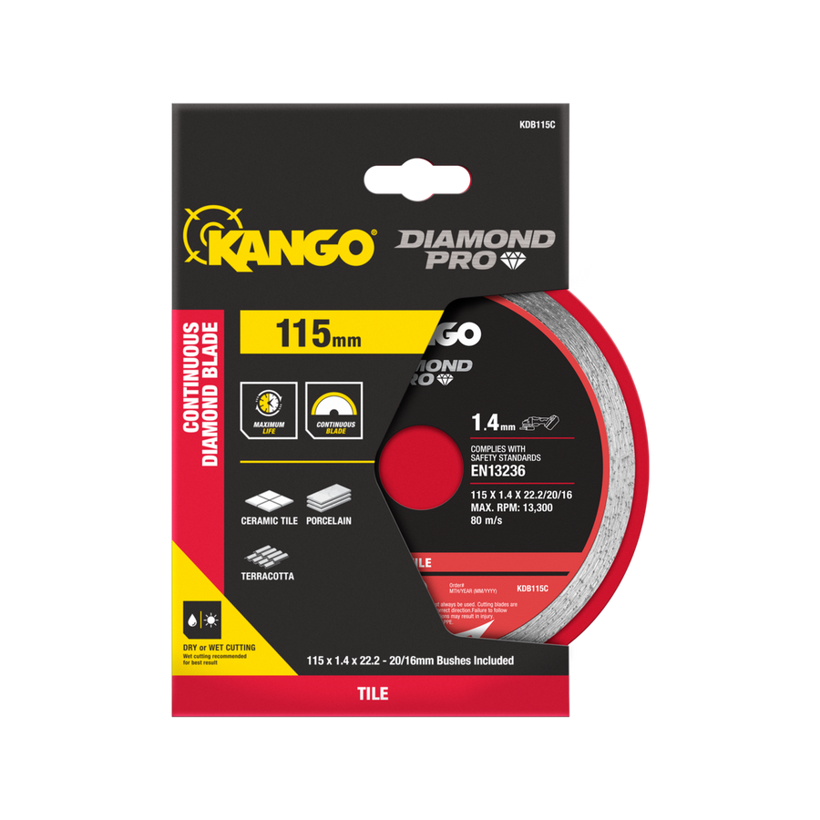 Kango Diamond Saw Blade - 115mm - Continuous Rim - Smooth Cut - SuperSaverAU - view 1