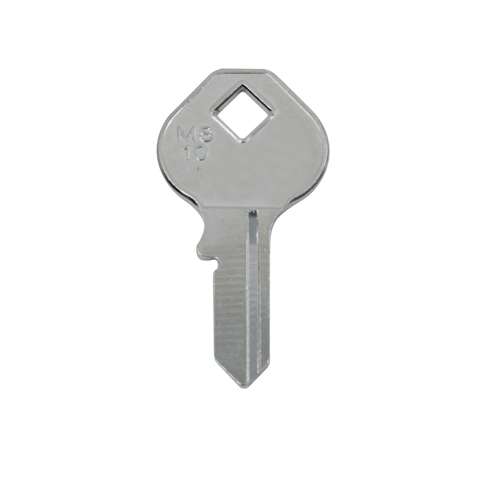 EHI MS10 43mm Silver Blank Key, Nickel Plated Brass