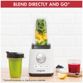 Magimix Premium Power Blender 1.8L 1300W - White - Glass Jug - Mill and Blend Cups - 11638AU
