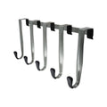 Adoored 5 Hooks Over the Door Hook Rack - 430mm x 210mm - Satin Chrome - SuperSaverAU - view 1