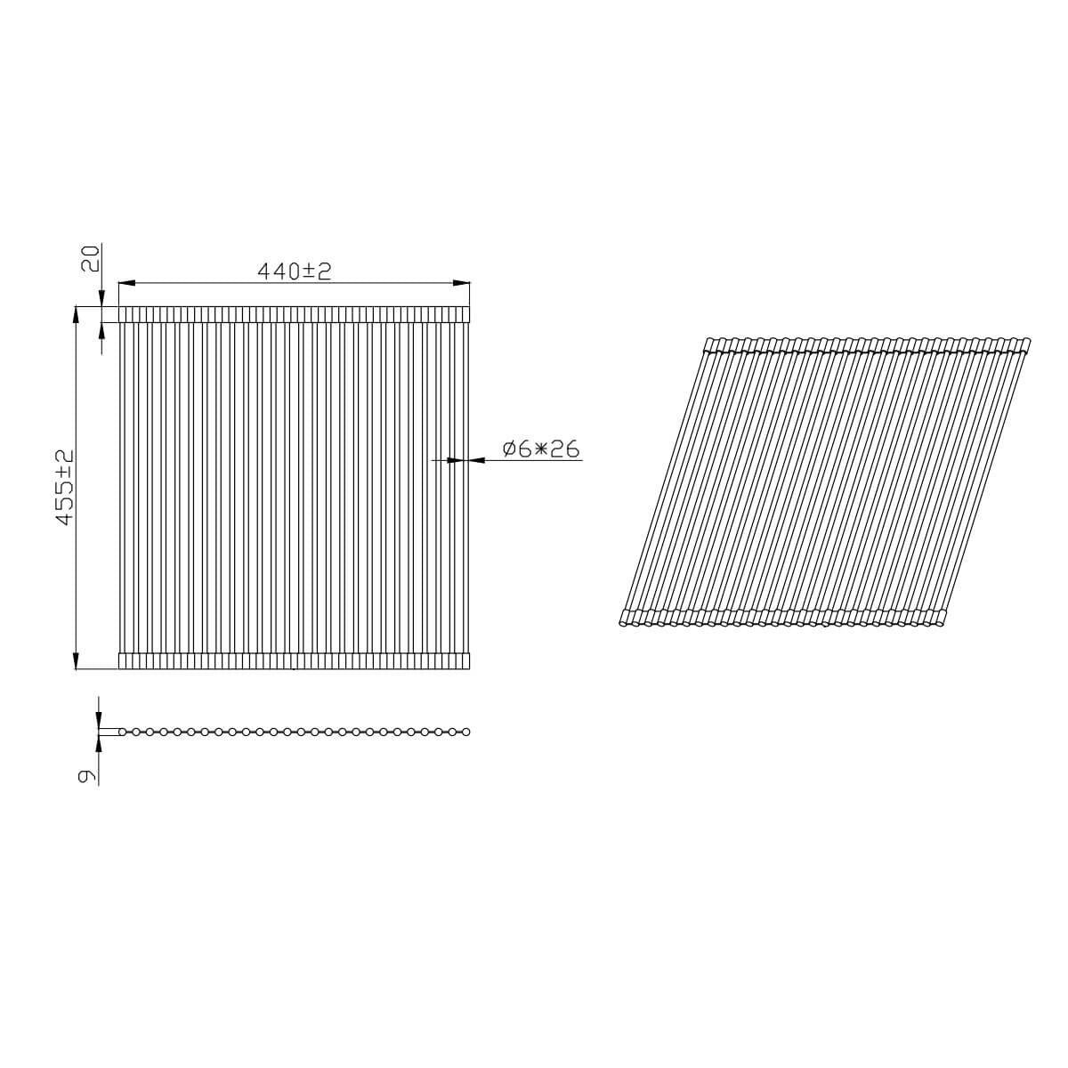 Artinox Universal Roll Mat - Roll-Up Stainless Steel and Silicone Design, 455mm x 440mm - RM001