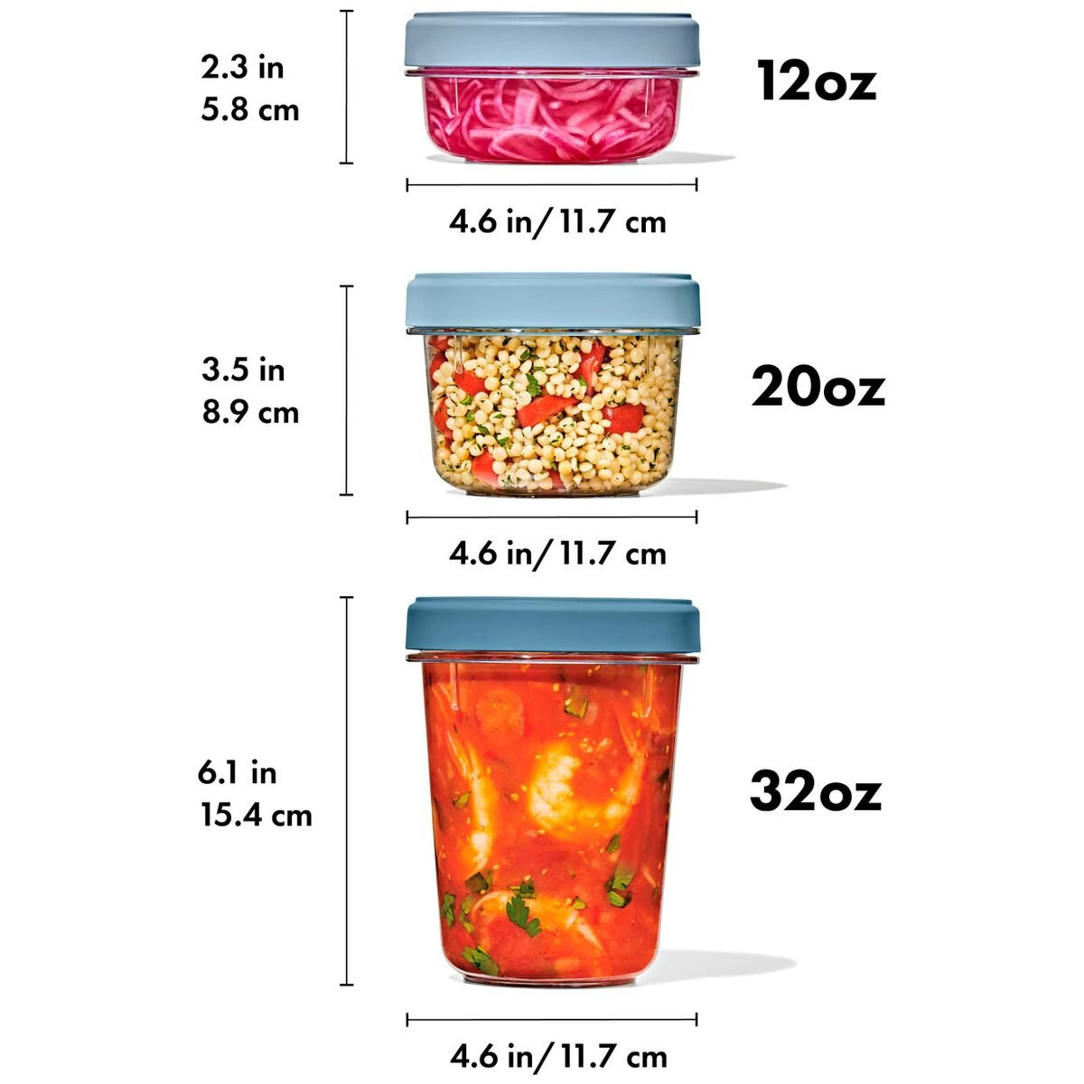OXO Twist & Stack 12 piece container set - leakproof twist lids - freezer and dishwasher safe - 48775