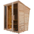 Revel Solaris 3-4 Person Traditional Sauna Cabin - Harvia Heater, Tempered Glass Door - R-TR-CABIN-3P