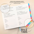 A5 Password Book with Alphabetical Tabs for Internet Login Passwords - Black and White - view 5