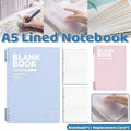 A5 Refillable Binder Notebook with 3 Lined Refills - Light Pink - view 2