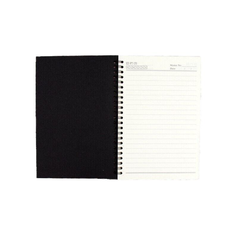 A5 Spiral Notebook Ruled Diary for School and Office - Black