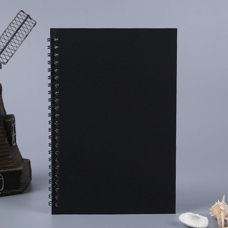 A5 Spiral Notebook Ruled Diary for School and Office - Black - view 8