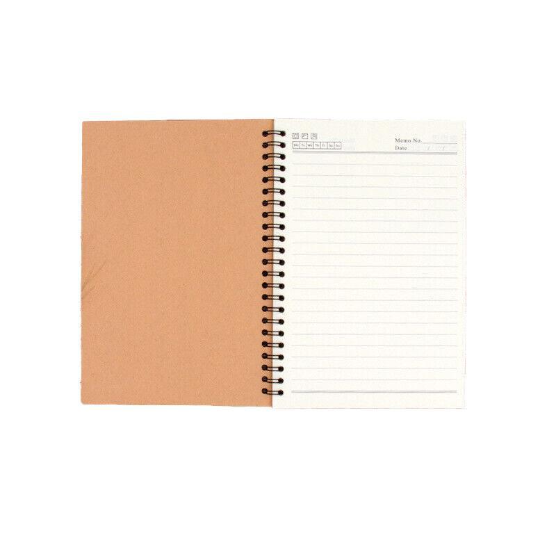 A5 Spiral Notebook Ruled Diary for School and Office - Brown Kraft