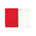 A5 Spiral Notebook Ruled Diary for School and Office - Red
