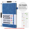 A5 Undated Monthly Budget Planner Hardcover Notebook - Blue - view 4