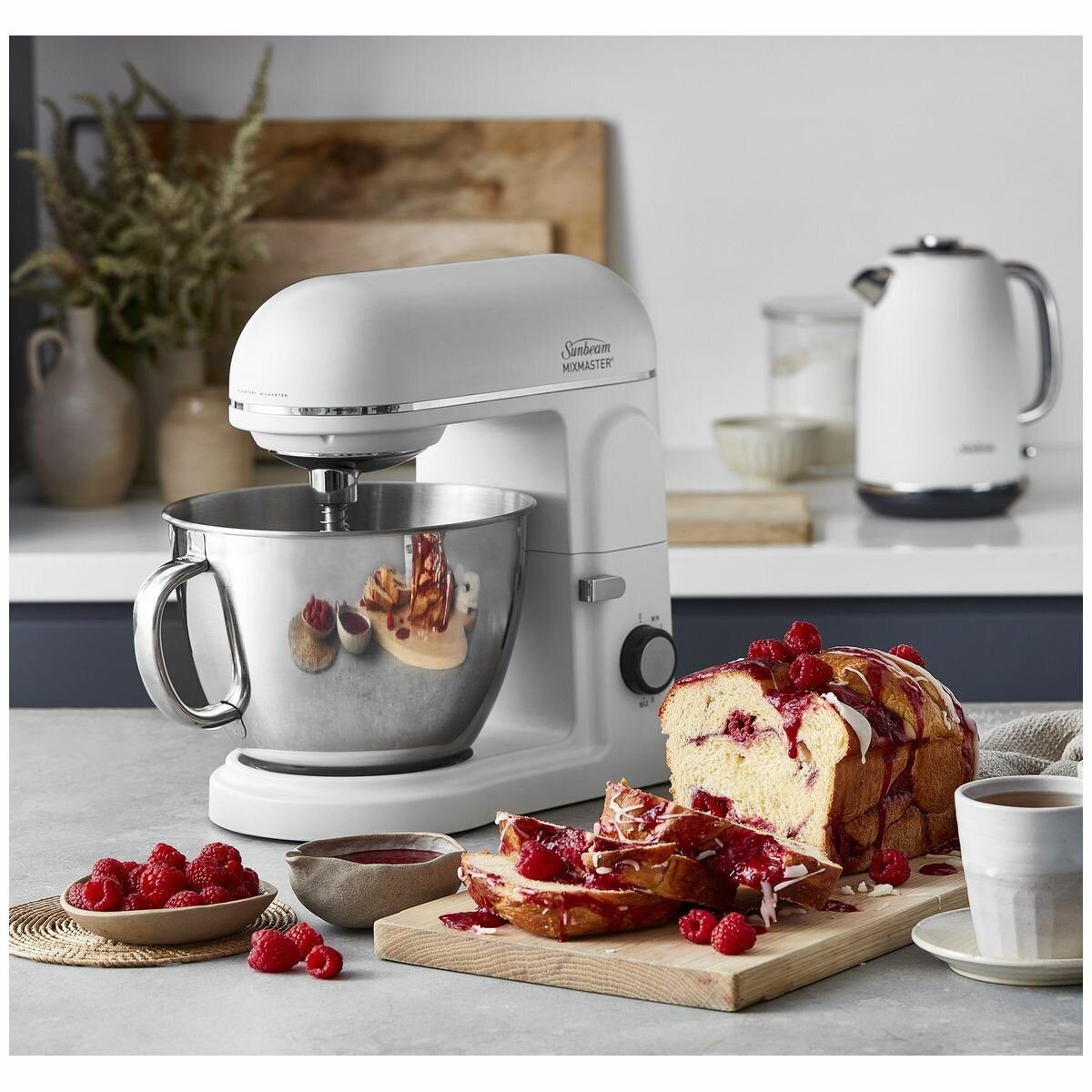 Sunbeam Mixmaster stand mixer 5L - White, 10 speeds, planetary action, 360 degree coverage - MXM5000WH