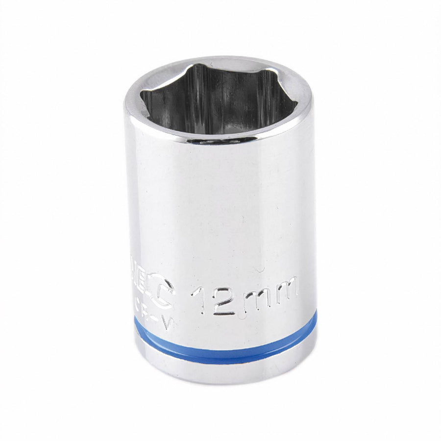 Kincrome 12mm 1/4" Drive Socket, 6 Point Chrome Vanadium Mirror Polish