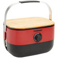 Cuisinart Venture Portable Outdoor BBQ - Red - Porcelain Enamelled Cast Iron Grill Plate - CGG-750XA