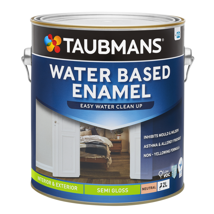 Taubmans 2L Neutral Semi Gloss Water Based Enamel Paint - 2L - Water-Based, Durable Finish - SuperSaverAU - view 1
