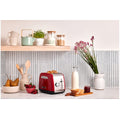 KitchenAid Classic 2 Slice Toaster - Empire Red, 5 Shade Settings, All Metal Construction - 5KMT2115AER