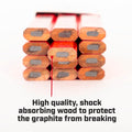 Crescent Lufkin Medium Red Carpenter's Pencil - Wood - Durable - Waterproof - SuperSaverAU - view 2