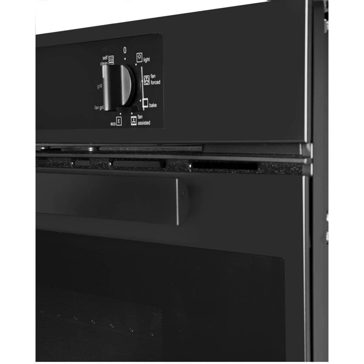 Artusi 75cm Pyrolytic Built-In Oven - Matte Black, 95L Capacity, Telescopic Runners - AO750MBP