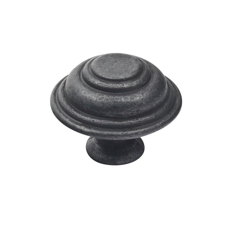 Prestige 34mm Black Cast Iron Cupboard Knob - Easy Install - Durable - SuperSaverAU - view 1