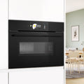 Bosch Series 8 Accentline compact oven with microwave - 45L, pyrolytic cleaning, inverter, black - CMG978NB1A