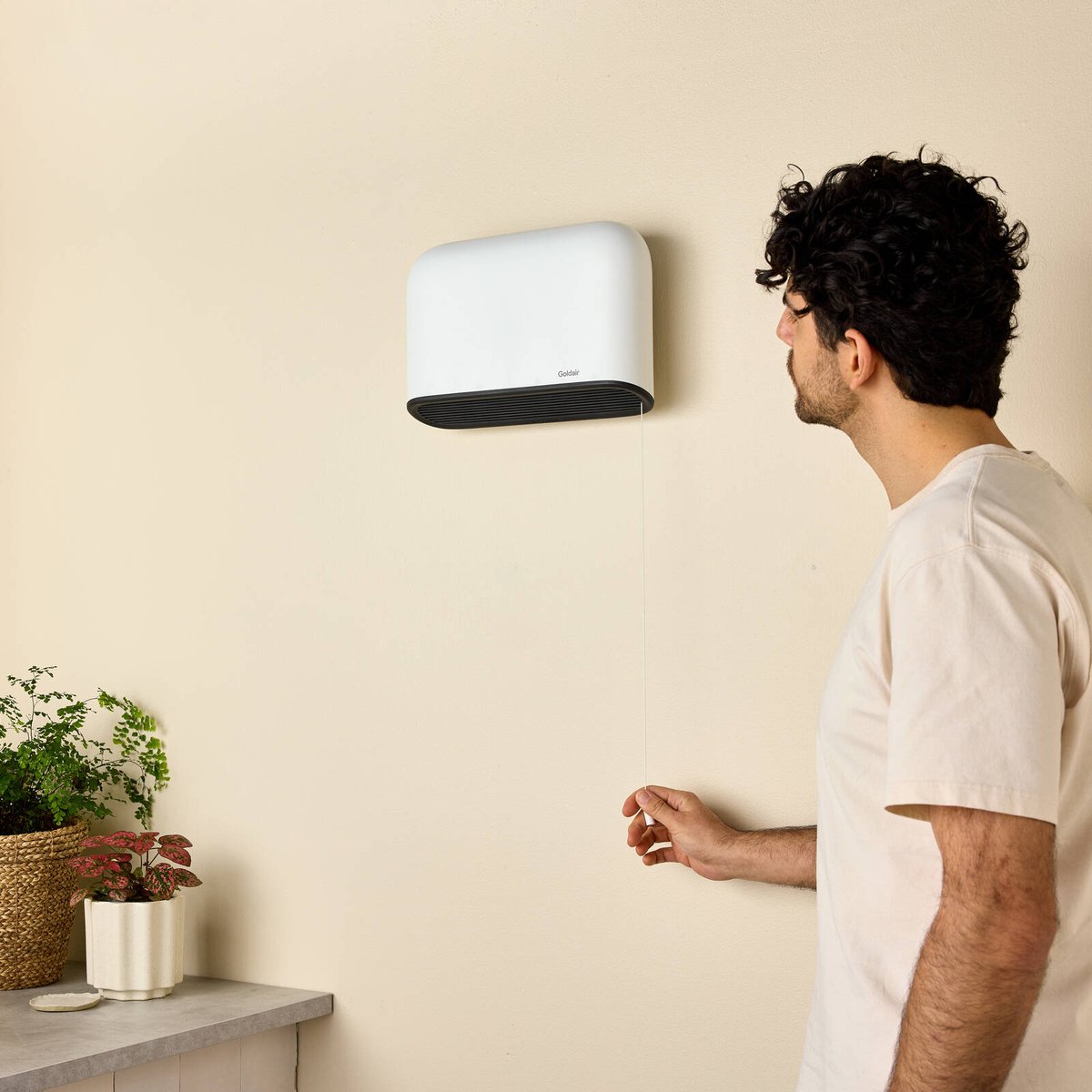 Goldair Ceramic Pull Cord Bathroom Heater - 2000W - Wall Mountable - 353mm x 248mm x 112mm - SuperSaverAU - view 5
