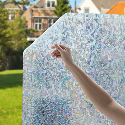 Pillar 0.9 x 2m Black Geo-Holographic Static Window Film