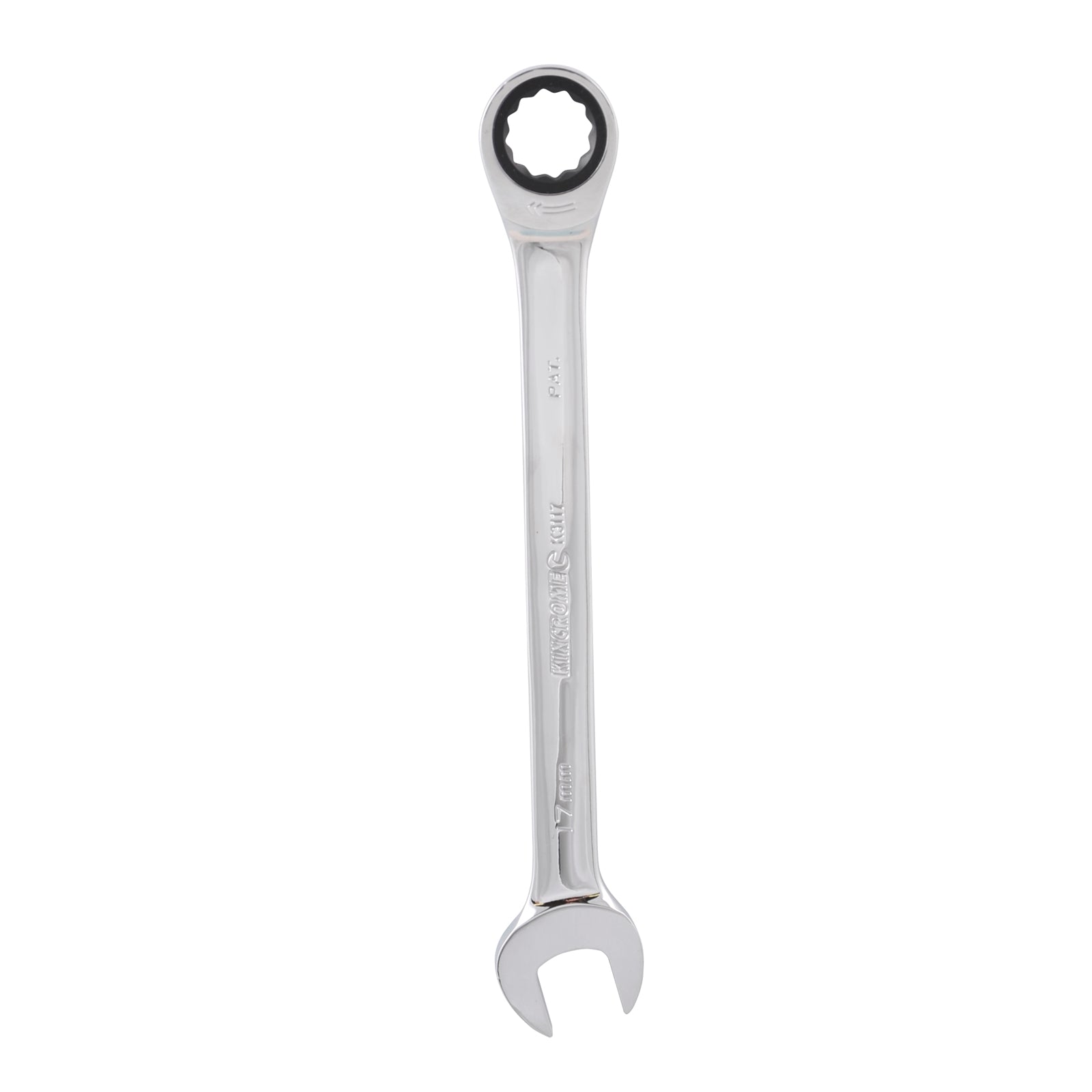 Kincrome 17mm Single Way Gear Spanner - Ratcheting Chrome Vanadium Steel, Rust Resistant