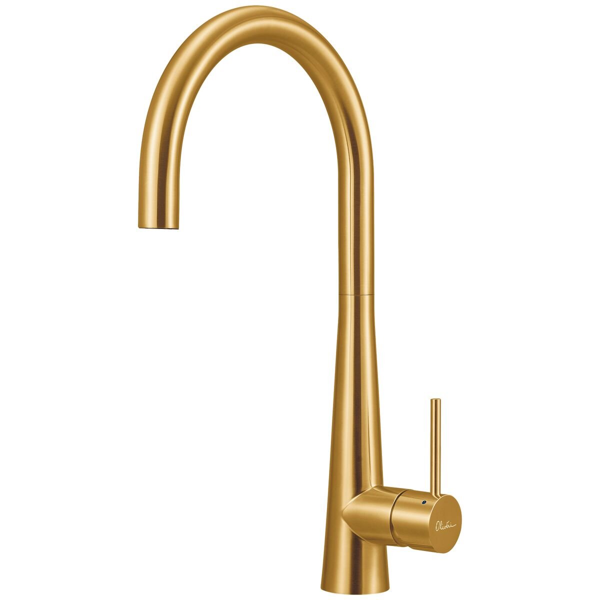 Oliveri Essente gooseneck mixer tap - Brushed Gold, 316 Stainless Steel, WELS 5 Star - SS31620-AU
