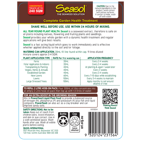 Seasol Seaweed Health Tonic Concentrate 1.2L