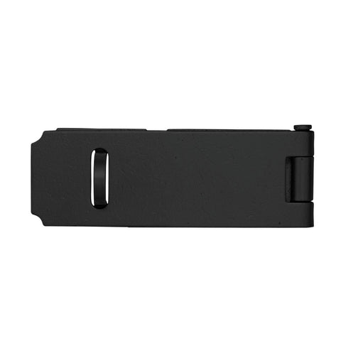 Pinnacle Hasp and Staple - 90mm - Steel - Matte Black - SuperSaverAU - view 1