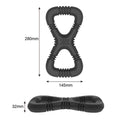 Gladiator Large Black Tug Rubber Dog Toy - 145mm x 32mm x 280mm - Durable Interactive Play - SuperSaverAU - view 4