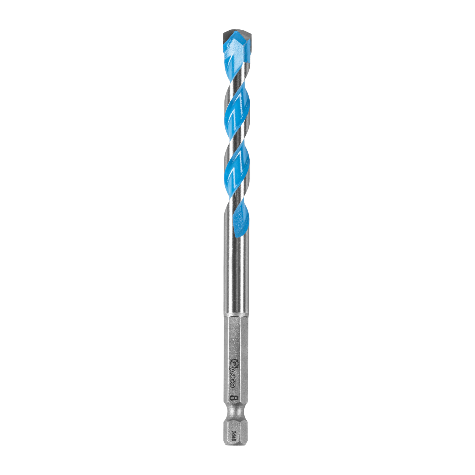 Kango 8 x 120mm Multi-Material Drill Bit - Carbide Tip, 1/4" Hex Shank