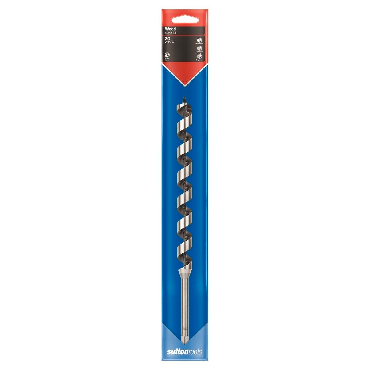 Sutton Tools Medium Auger Bit 330 x 20mm Steel Fast Drilling - SuperSaverAU - view 1