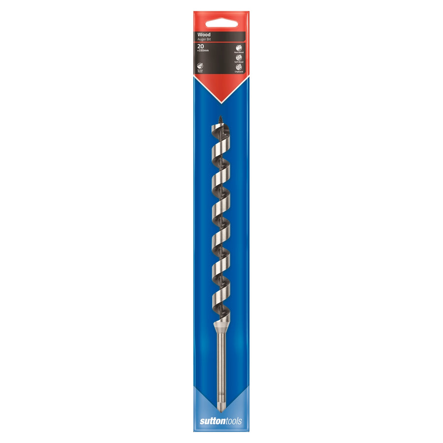 Sutton Tools Medium Auger Bit 330 x 20mm Steel Timber Drilling