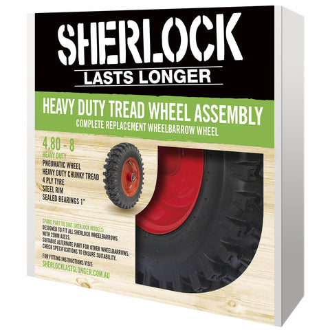 Sherlock 16in Standard Heavy Duty Tread Pneumatic Wheelbarrow Wheel