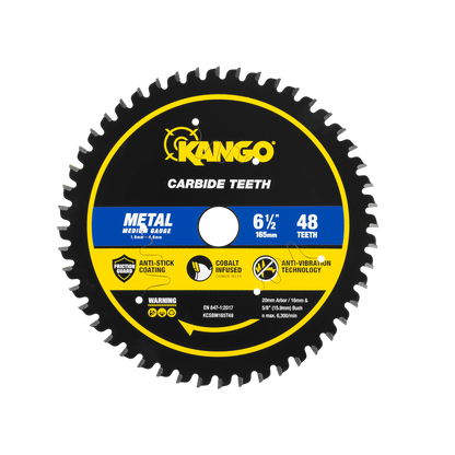 Kango 165mm 48T Metal Circular Saw Blade - Cobalt Carbide - Precision Cuts