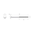 Zenith Cup Head Bolt - M10 x 150mm - Hot Dipped Galvanised - Rust Resistant - SuperSaverAU - view 2