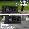 Arlec IP55 4 Outlet Weatherproof Powerboard - 1.8m - Dark Grey - Rapid Charging USB A & C - SuperSaverAU - view 3
