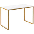 Zinus home office computer desk 140cm - gold frame, minimalist design, stable build - AU-UTDDT1ZC-55G